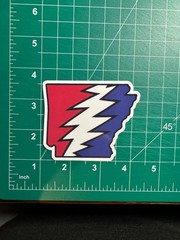 Arkansas Stealie – Grateful Dead – Laminated Vinyl Sticker – 2″x3″