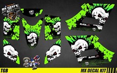 Quad Decal Kit For TGB Blade – Punk Skull Green