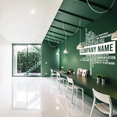 Custom Business Name Vinyl Wall Sticker – Customized Office Letter Sign Decor –