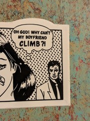 Black Diamond Boyfriend Climb Pop Art Sticker – Mountain Hiking Climbing Skiing