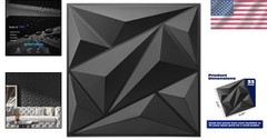 DIY 3D Diamond Wall Panels Set – 33 Elegant Black Vinyl Sheets for Any Room