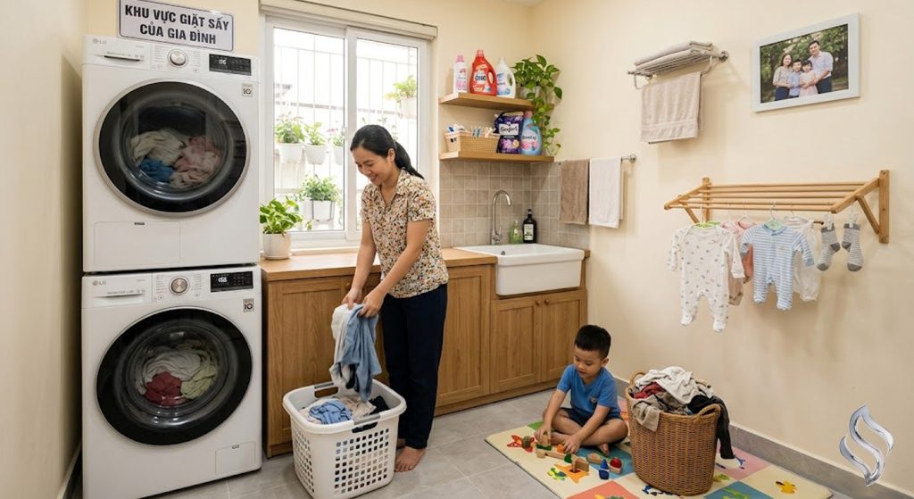 Máy giặt và hệ thống giặt sấy trong nhà - Sapana House